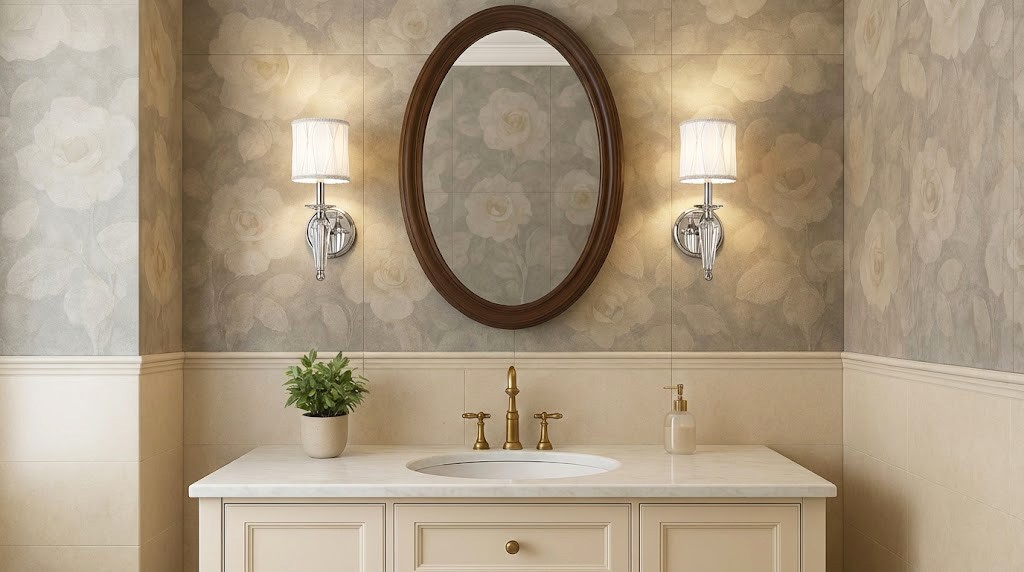 Elegant Wall Lamp with Fabric Shade Elegant Wall Lamp with Fabric Shade